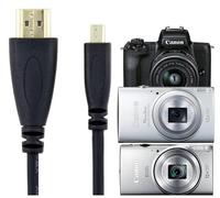 ZHHSUNY Cavo HD-MI per fotocamera digitale SLR per TV, LCD, monitor, laptop, 1,5 m, compatibile con IXUS 265/275/285 HS, EOS M50, accesso a fotocamere, scaricare foto, video e file, supporta 3D, 4K