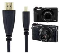 ZHHSUNY Cavo HD-MI per sincronizzazione fotocamera digitale SLR con TV, monitor, laptop, 1,5 m, compatibile con PowerShot G7 X Mark II, G9 X Mark II, accesso alle fotocamere, scaricare foto, video e