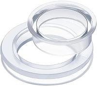 Zhhuoc Set di tappi e tappi in silicone trasparente di dimensioni standard, set di ombrelli e tappi da tavolo da 5 cm, per esterni, patio, giardino, tavolo, cortile, paralume ad anello