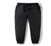 ZHIAN Pantaloni Foderati in Pile da Uomo Pantaloni da Tuta Termici Spessi in Cotone Invernale con Fondo da Jogging Elastico in Vita con 2 Tasche(Noir,3XL)