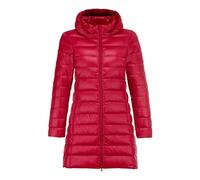 ZHIAN Piumino Lungo Da Donna, Cappotto Lungo Trapuntato, Piumino Leggero Come Una Piuma(Rouge,L)