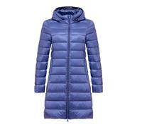 ZHIAN Piumino Lungo Da Donna, Leggero, Trapuntato, Lungo, Imbottito, For Donna(Blue,M)