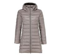 ZHIAN Piumino Lungo Da Donna, Leggero, Trapuntato, Lungo, Imbottito, For Donna(Khaki,3XL)
