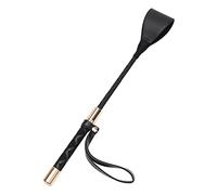 Zhichengbosi Crop Cavallo Nero, Ecopelle Equitazione Crop Con Impugnatura Antiscivolo Manico Gel (30cm, Nero)