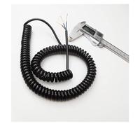 ZHIDAISHI Cavo a Spirale telescopico Cavo a Molla Nero 3 Nuclei 22AWG Cavo a Spirale a Molla allungabile da 1 Metro a 15 Metri Filo telescopico Retrattile(Stretch 7 Meter)