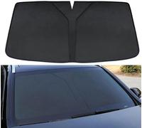 ZHIDZ Auto Parabrezza Anteriore Parasole per Fiat Scudo 2021 2022 2023-2025+, Contro Raggi UV Pieghevole Portabile Interna Protezione Accessori,A Black