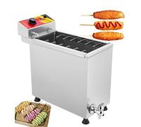 ZHIGUANYUN Friggitrice Professionale da 21 Litri per Corn Dog e Hot Dog su stecco (Anche al Formaggio)