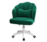 ZHIGUANYUN Sedia da ufficio girevole e sollevabile a 360°, grazioso design a petalo, sedia da ufficio, perfetta per le camerette delle ragazze o per le sedie da trucco, include un cuscino Green