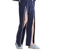 ZHIHUASMTBX Pantaloni per Cure Post-operatorie per Anziani allettati, Comodi da Indossare e togliere Dopo rimozione di tutore per fratture, Pigiama per Il Recupero,Male 2,3XL