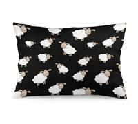 Zhimahou Federa per cuscino, 75 x 50 cm, motivo astratto agnello pecora, cuscini per sedie, cuscini per divano, federe per cuscini da seduta, cuscini da letto