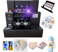ZHIMAI A4 XP600 stampante UV a piatto multifunzione stampante a getto d'inchiostro UV DTF,risoluzione superiore 5760 x 1440dpi,con piattaforma di aspirazione sottovuoto, contiene inchiostro (A4 UV