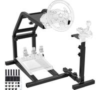 ZHIMAI Supporto per ruota da corsa regolabile in altezza per simulatore di guida compatibile con Logitech G25, G27, G29, G920 Gaming Cockpit