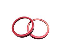 ZHINUAN Adesivo for anello di copertura del pulsante della manopola dell'aria dell'auto, adatto for la classe C W204 2008-2014 copertura del pulsante di avviamento dell'auto con pulsante(Red)