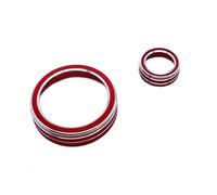 ZHINUAN Adesivo for pomello centrale interno auto, adatto for A3, V8 S3 2014-2019 Accessori copertura del pulsante di avviamento dell'auto con pulsante(Red)