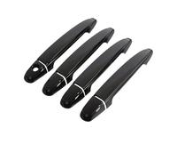 ZHINUAN Rivestimento for maniglia portiera auto adatto for Toyota, Land Cruiser Prado 120 J120 LC120 2003-2009 adesivo in fibra di carbonio cromato nero lucido rivestimento maniglia porta esterna(Blac