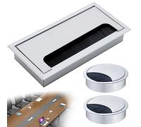 Zhioudz 3 Passacavo Per Scrivania Passacavi Scrivania Foro Tappo, 80 X 160mm E 60mm Passacavo Tondo Per Scrivania, Passacavo Da Scrivania Per Tavolo/Scrivania/Piano Tavolo