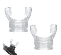 Zhioudz silicone trasparente per immersioni subacquee in silicone, 2 pezzi bianco trasparente Immersione boccale, mordere il boccale è adatto per la maggior parte degli ospiti boccaglio e regolatore