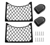 ZHIQIN 2 Pezzi Rete Portaoggetti Auto 31 * 21cm Rete per Bagagliaio Auto con Viti Rete Portaoggetti Barca per Auto, Camper, SUV, Truck