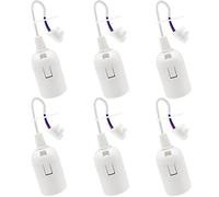 ZHIQIN 6 Pezzi Porta Lampadina e27 Supporto della Lampada E27 Lampade Basi con Filo e Terminale Lampadina Portalampada E27 per Cantiere Ristrutturazione Lavori (Blanco