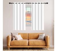 ZHIQXUE Coppia Tende Bianche Oscuranti 640 x 250 cm Isolanti Termiche Isolanti Tende Camera da Letto per Il Soggiorno e La Camera, Bianco