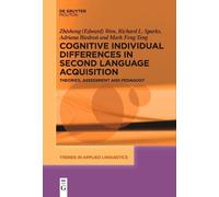Zhisheng (Edward) Wen Richard L. Sp Cognitive Individual Difference (Tascabile)