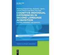 Zhisheng (Edward) Wen Richard L. Sp Cognitive Individual Difference (Tascabile)