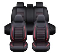 ZHISHIGUO Copri Sedili Auto Per Audi 80 B3 Saloon, Pelle Set Completo Impermeabile Auto Accessori Interno, Set Copri-Sedile Anteriori Posteriori(Red)