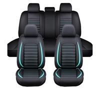 ZHISHIGUO Copri Sedili Auto Per Ford Transit Custom I 2012-2026, Pelle Set Completo Impermeabile Auto Accessori Interno, Set Copri-Sedile Anteriori Posteriori(Blue-Green)