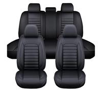 ZHISHIGUO Copri Sedili Auto Per Jeep Liberty Renega 2000-2025, Pelle Set Completo Impermeabile Auto Accessori Interno, Set Copri-Sedile Anteriori Posteriori(Black)