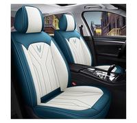 ZHISHIGUO Coprisedili Auto Pelle, per Peugeot 208 2012-2019, Set Completo Copri-Sedile Impermeabile Coprisedile Anteriori Posteriori Copri Sedili 5-Posti(A(Blue-WhiteBeige))