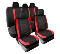 ZHISHIGUO Coprisedili Auto per Jaguar F-PACE 2017-2026, Set 5 Posti Tessuto e Antiscivolo Traspirante, Anteriori e Posteriori Confortevoli e Protettivi, Accessori Auto(Red)