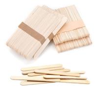 ZHITENG 200 Pezzi Bastoncini Legno Naturale, Abbassalingua in Legno da 15 CM, Premium Stecchi per Gelato, Legnetti per Lavoretti, per Fare Gelato, Lavoretti DIY, Bricolage e Cottura