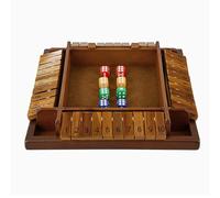 ZHITENG Shut the Box Gioco da Tavolo 4 Giocatori, Classico Gioco da Tavolo in Legno con 8 Dadi Shut the Box Game Giochi di Matematica Giochi di Societa per amiliare o Bar (Multicolore)