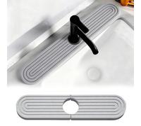 ZHITENG Tappetino Lavello Cucina, Diatomite Tappetino per Rubinetto, Paraspruzzi Lavello Cucina, Tappeto Lavandino Antiscivolo per Bottiglie Taglieri Spazzole Piatti Tazze Stoviglie (Grigio Medio)