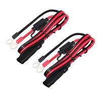 ZHITING 2pcs Connettore Cavo SAE 12V Terminale della Batteria 16AWG Cavo Prolunga a Sgancio Rapido Battery Cable con Fusibile 10A per Auto Moto