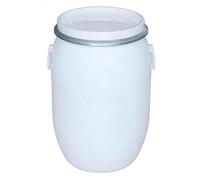 Zhixubah Secchio Plastico Grande con Coperchio, Contenitore Acqua Alimentare Senza BPA, Recipiente Raccolta Acqua Pioggia Multiuso per Casa Giardino E Conservazione(60l-White)