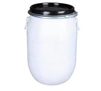 Zhixubah Secchio Plastico Grande con Coperchio, Contenitore Acqua Alimentare Senza BPA, Recipiente Raccolta Acqua Pioggia Multiuso per Casa Giardino E Conservazione(60l-White Lid)