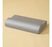 Zhiyuan Federa in Cotone 100% per Cuscino Contorno, Cuscino Memory Foam, Cuscino cervicale 37 x 58 cm, Grigio Chiaro