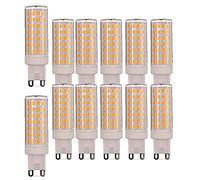 ZHIYUE 12 Pezzi 9w G9 Lampadine alogene equivalenti da 80W G9 800LM Lampade a risparmio energetico Portalampada G9 Lampada a LED AC 220-240V Non Dimmerabile Bianco Caldo 3000K G9 Lampadina capsula