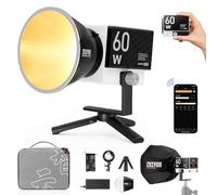 ZHIYUN MOLUS G60 Combo [Ufficiale] 60W Luce Video 320g COB Video Light 6500K Illuminazione Continua per Fotografia Controllo App Bluetooth con Accessori di Montaggio Bowens Alimentatore DC Treppiede