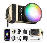 ZHIYUN MOLUS X200 RGB COMBO 200W Luce Video[Ufficiale] Illuminazione Fotografica Professionale Portatile Illuminazione a uscita Continua, Bowens Mount, 2500K~10000K/CRI≥95/TLCI≥97, 830g per Youtuber