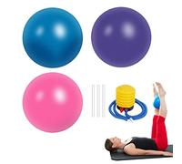 ZHIYUQL 3 PCS Palla da Ginnastica per Pilates e Fitness 25 cm - Massima Stabilità, Antiscivolo e Durevole, con 3 Tubes Gonflables e 1 Pompe à Air (3 Colori)