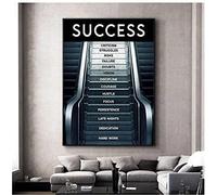 ZHJJD creatività L'Ascensore per Il Successo Poster E Stampe Motivazionali su Tela Quadri Ispiratrice Quadro di Arte della Parete Decorazioni per Ufficio 60x80 Cm Senza Cornice