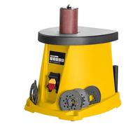 ZHJOPP Levigatrice a mandrino oscillante da 220 V con Base in ghisa, 5 Manicotti abrasivi e 3 Set di Carta vetrata, per lavori di falegnameria e progetti Fai da Te.