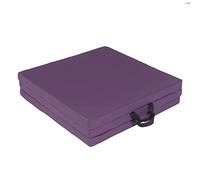 ZHJOPP Tappetino da fitness, pelle ispessita, tappetino da ginnastica trittico, esercizi di ballo/rotolamento/yoga/addominali tappetino fitness in PU, 180 x 60 x 5 cm (Purple 180 cm)