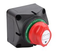 Zhjvihx 1 2 Interruttore Batteria Entrambi Spenti, Interruttore Principale di Interruzione Resistente All'acqua da 12-48 V con Involucro in Plastica ABS per Veicoli Marini RV ATV UTV