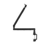 Zhjvihx Braccio per Microfono, Supporto per Microfono Regolabile in Metallo a Basso Profilo con Morsetto per Montaggio su Scrivania Gestione Cavi con Rotazione a 360 Gradi, per Studio