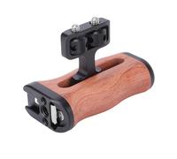 Zhjvihx Impugnatura Laterale per Gabbia per Fotocamera, Regolabile, in Legno, con Attacco a Slitta da 1/4", per Installazione Sul Lato Sinistro o Destro della Gabbia per Fotocamera