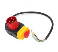Zhjvihx Interruttori Elettromagnetici Industriali, 5 Pin Trifase 8A Impermeabilizzazione Pulsanti ON/OFF Interruttori di Sicurezza di Arresto di Emergenza con Copertura Protettiva in PVC