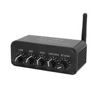 Zhjvihx Piccolo Mixer Bluetooth, Ricevitore Wireless con Equalizzatore a 3 Bande con Ingresso AV da 3,5 Mm, Uscita Mixer Portatile Alimentato Tramite USB per Podcast Domestici in Studio